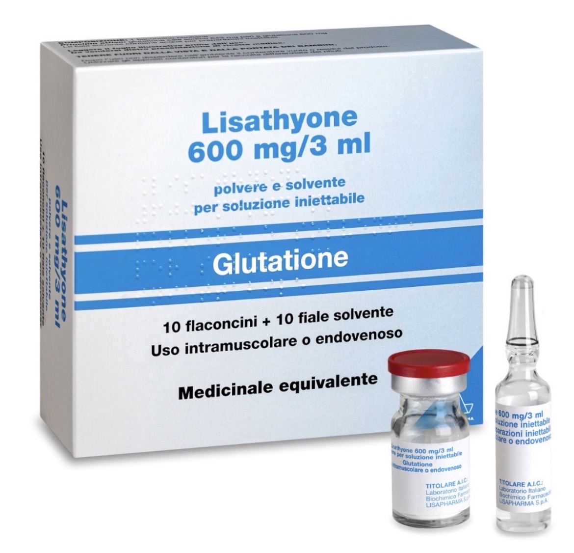 سفید کننده بدن | گلوتاتیون 600ml لیزاتیون لیزا فارما ایتالیا Lisathyone Glutathione یک دوز
