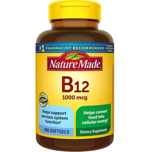 سافت ژل ویتامین B12 1000mcg نیچرمید Nature Made (400 عددی)