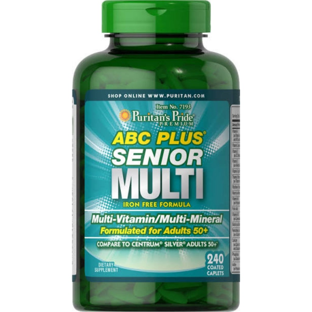 قرص مولتی ویتامین مینرال بالای 50 سال Puritan Pride ABC Senior Multivitamin پوریتان پراید (120 عددی)