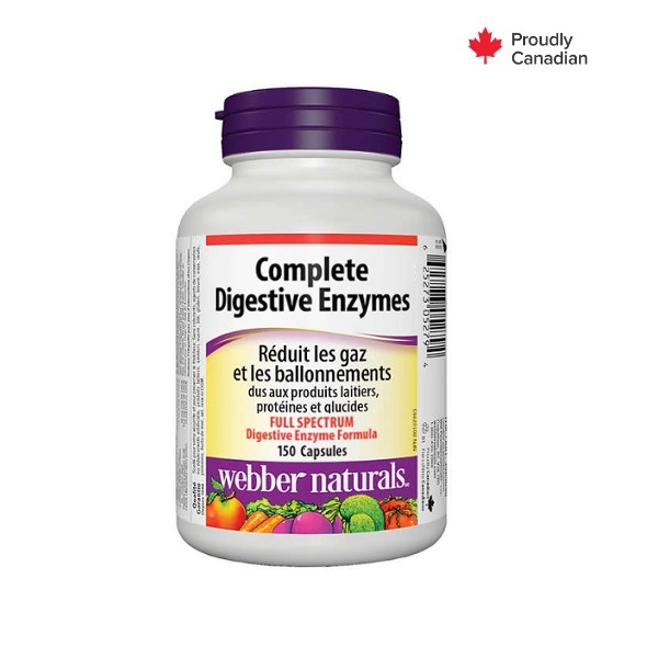 قرص مکمل آنزیم طیف کامل Webber Naturals Complete Enzymes Digestives وبر نچرالز (150 عددی)