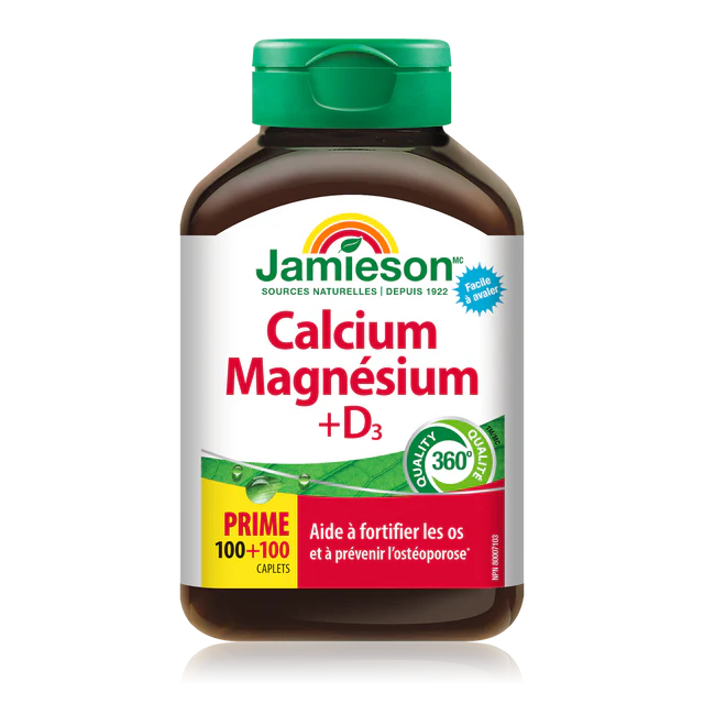 قرص کلسیم منیزیم Jamieson Calcium Magnesium + D3 جیمیسون (200 عددی)