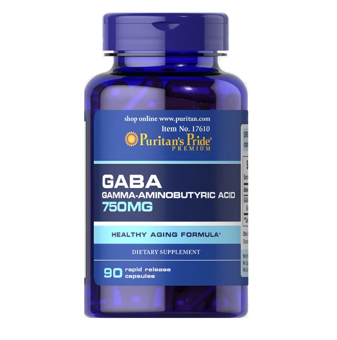 قرص گابا آمینو بوتیریک اسید GABA 750mg پوریتان پراید (90 عددی)