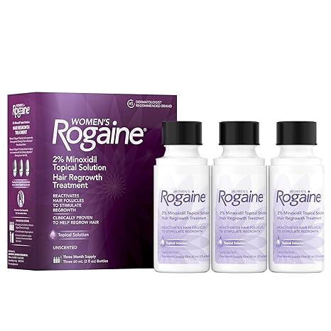 محلول ماینوکسیدیل رشد مجدد موي 2 درصد روگین Rogaine Minoxidil Topical Solution (3 عددی)