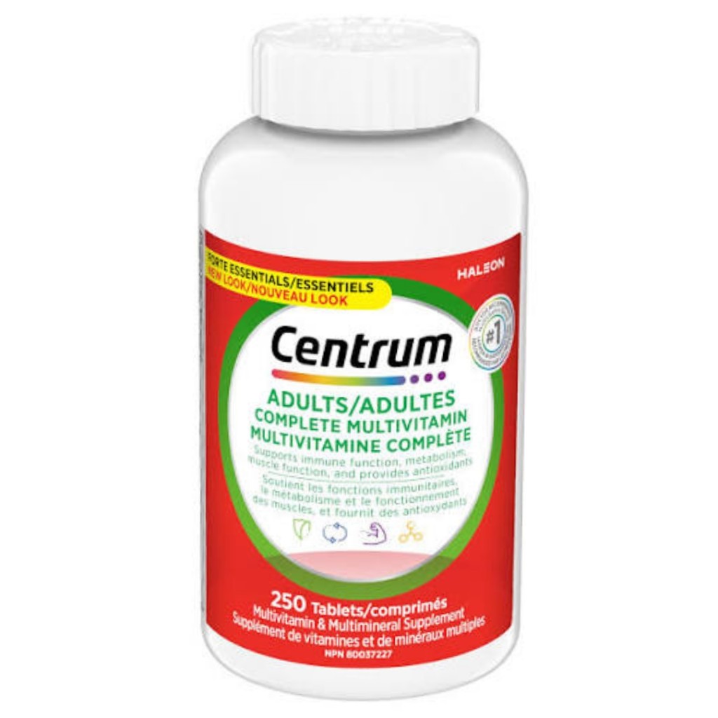 مولتی ویتامین تخصصی بزرگسالان سنتروم Centrum Forte Essentials Adults Complete Multi Vitamin (250 عددی)