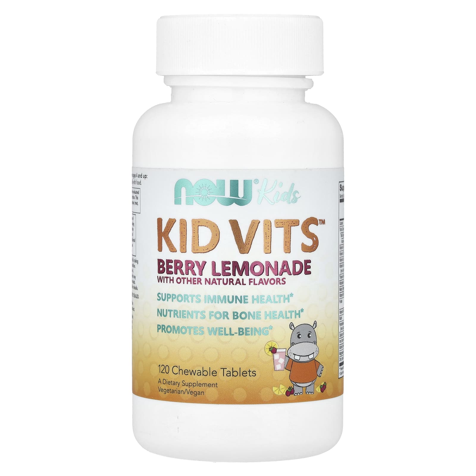 مولتی ویتامین جویدنی کودکان ناو فودز مدل Kid Vits – طعم بری لیموناد (۱۲۰ عدد)