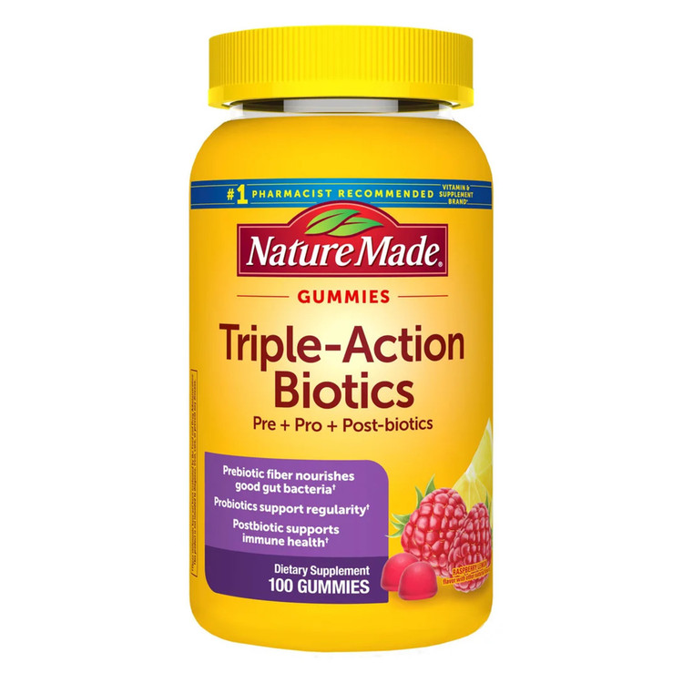 پاستیل تریپل اکشن بیوتیک نیچرمید Nature Made Triple Action Biotic (100 عددی)