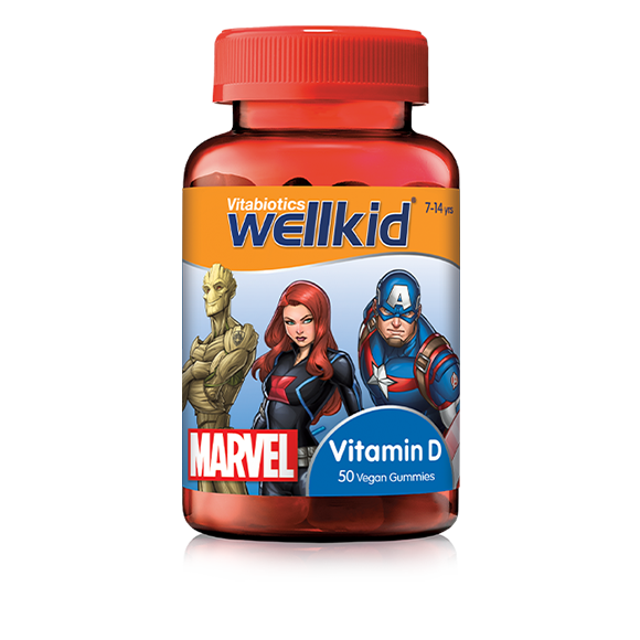 پاستیل ویتامین D3 500iu کودک Wellkid ویتابیوتیکس (50 عددی)