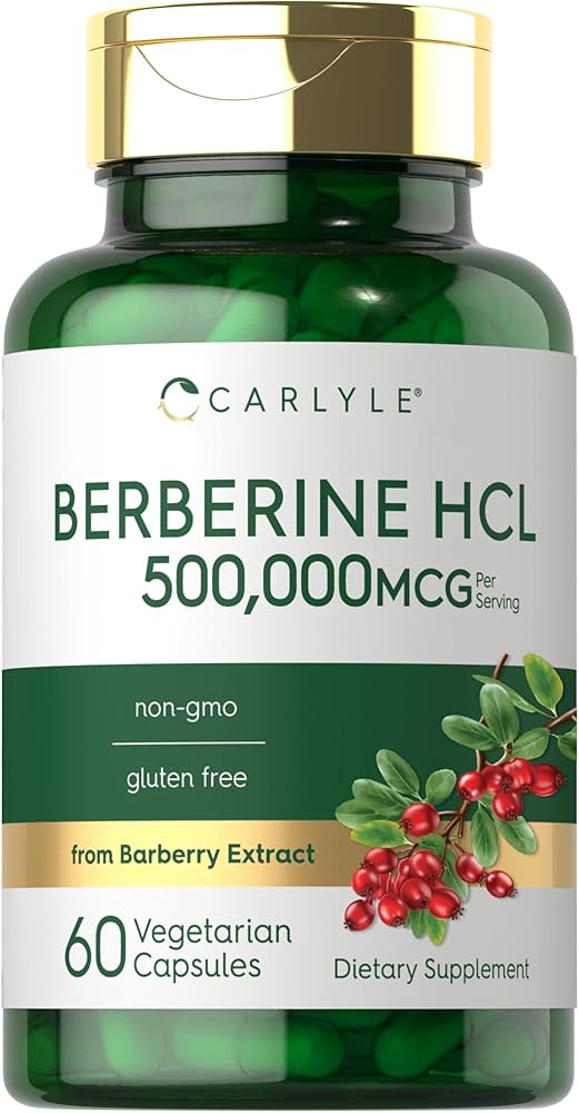 کپسول بربرین 500 میلی گرم کارلایل Berberine HCL 500mg اصل 60 عددی