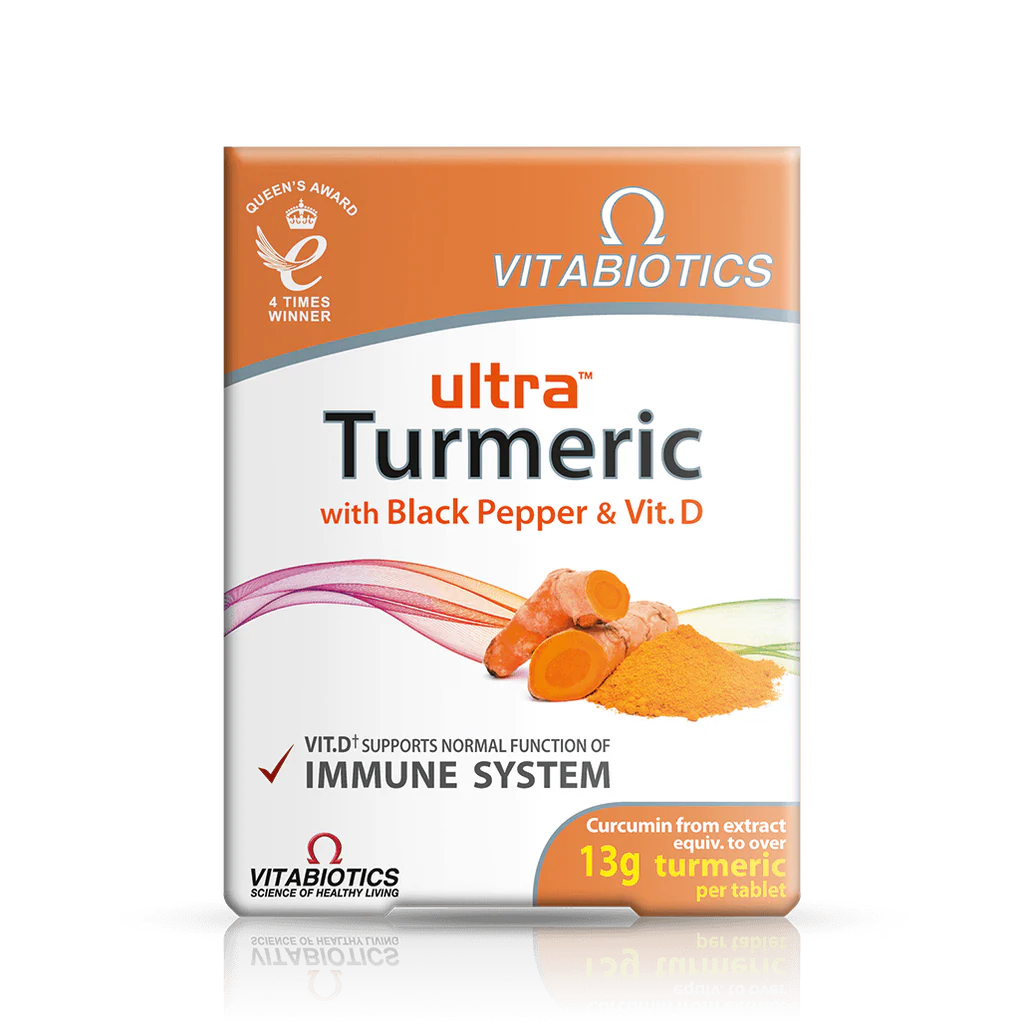 کپسول زردچوبه Vitabiotics Turmeric 210mg & Black Paper & D3 ویتابیوتیکس (60 عددی)
