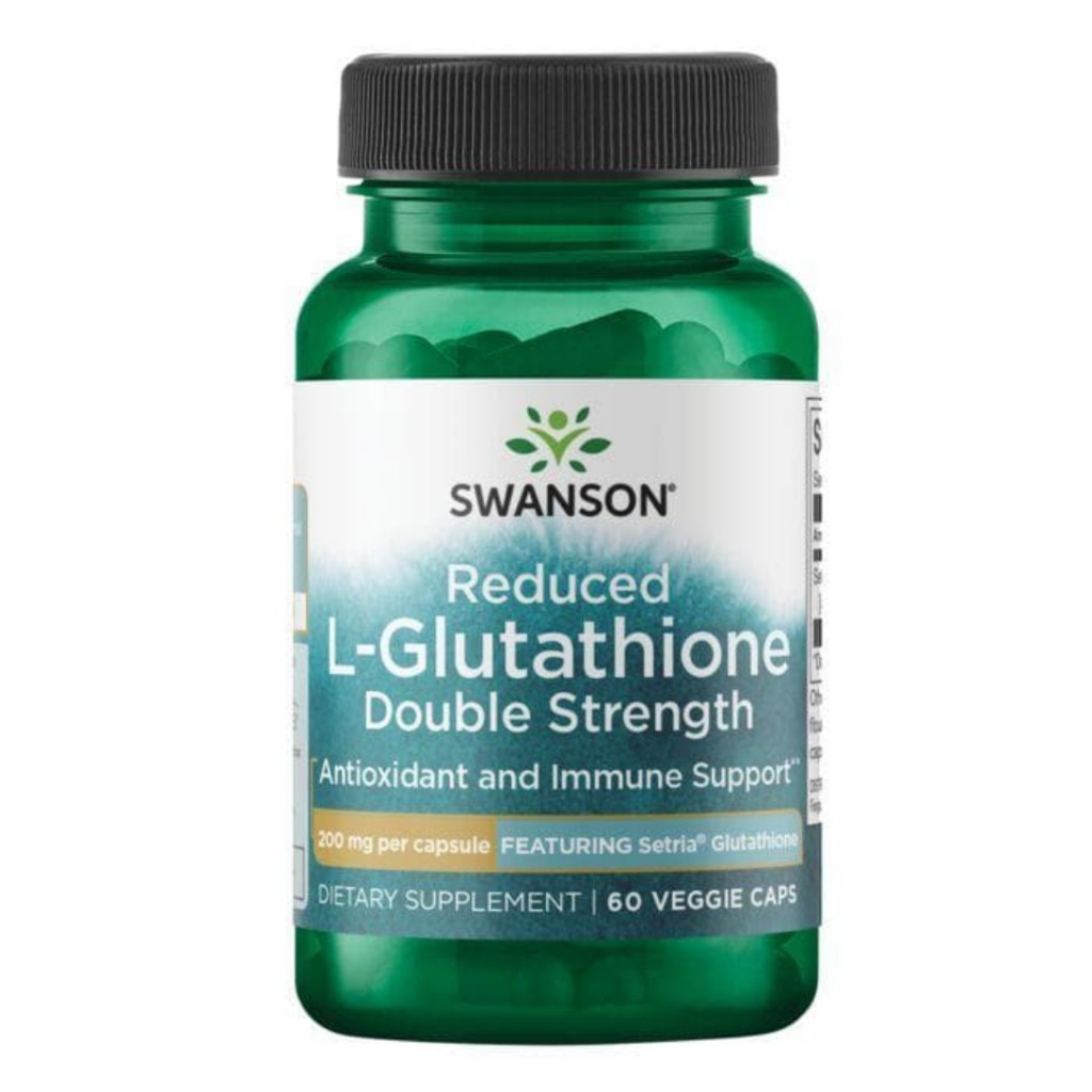 کپسول گلوتاتیون روشن کننده پوست Swanson L-Glutathione Double Strength سوانسون (60 عددی)